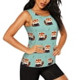thumbnail image 2 of Gukieu Fox Print Women's Quick-drying Fitness Vest, Round Neck Sleeveless Fitness T-shirt, Suitable for Yoga, Sports-X-Large, 2 of 7