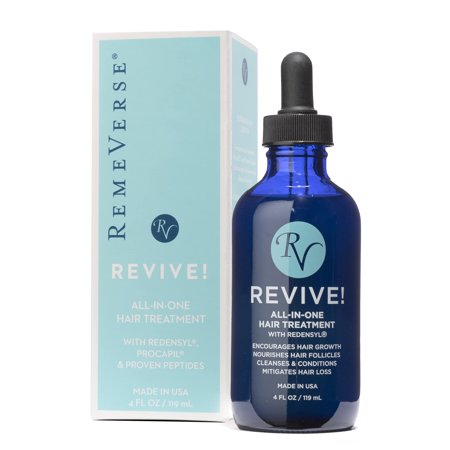 RemeVerse Replenishing Hair Serum with 3% Redensyl to Revive Thinning Hair, Mitigate Hair Loss, Encourage New Hair Growth. Contains Biotin, Collagen, Peptides, DHT Blockers, Vitamins (4 Fl Oz)