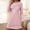 Pink, variant on dazeni Pajamams Nightgowns for Women Long Sleeve Night Shirts Sleepwear Crewneck Night Gown Loose Sleep Shirt Soft Nightshirts Solid Color Sleepress for Adult Women