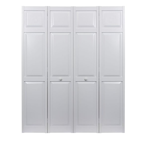 LTL Home Products SEAPP64 Seabrooke PVC Raised Panel Interior Bifold Door (2 Pack), 78.625" x 31.5", White
