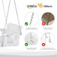 thumbnail image 5 of VINGLI 440 lbs Single Person Patio Porch Swing with Cup Holder & Adjustable Chains for Outdoors (Standard Pro, White), 5 of 7