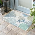 thumbnail image 2 of Nautical Coastal Doormat Ocean Coral Welcome Mat Entrance Floor Mat Starfish Beach Blue Teal Door Mar Indoor Outdoor Entrance Floor Mat Non Slip Rubber Mat 18 x 30 inch, 2 of 6