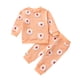 thumbnail image 1 of Gibobby Conjunto de 2 uds de pantalón para bebé Tops y pantalones con estampado de flores de manga larga para bebés recién nacidos y niñas(Naranja, 3-6 Meses), 1 of 5