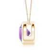 thumbnail image 2 of Angara Necklace - Natural Round 1.7 ct Amethyst Solitaire Pendant Necklace in 14K Yellow Gold for Women (Size-8mm) | February Birthstone, Birthday, Anniversary, Christmas, Jewelry Gift for Women, 2 of 10