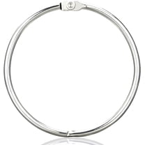 24 PCS Shower Curtain Rings, Nickel Shower Curtain Hooks Decorative, Rustproof Shower Hooks for Shower Curtain Rods, Silver Metal Shower Rings for Bathroom, 2 Inch Loose Leaf Binder Rings