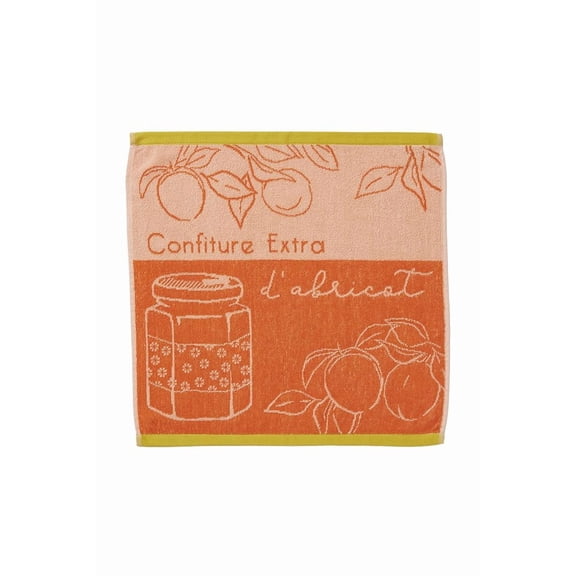 Coucke French Cotton Terry Square, Abricots, 20 x 30 Inches, 100% Cotton