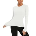 thumbnail image 1 of JAKANYQ T-Shirts pour Femmes, Chandail en Molleton Respirant pour Yoga, Col Rond, 1 Tee Respirant, 1 of 4