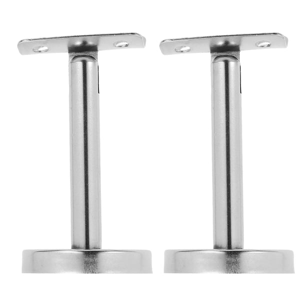 2 soportes de pasamanos de escalera de acero inoxidable, conector de barandilla de tubo recto montado en la pared, soporte de sillín de tubo redondo para el hogar.