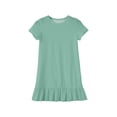 thumbnail image 5 of Abcomgle Summer Dresses for Girls Casual A-Line Short Sleeve Midi Dress Solid Basic Ruffle Hem Swing Sundresses with Pockets for 4-14t Kids, 5 of 5
