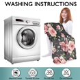 thumbnail image 6 of Wearable Oversized Blanket,Pioneer Flower Floral Print Pattern Wearable Blanket Hoodie for Adults,Cozy Hooded Blankets with Super Pockets,Super Warm Fuzzy Pullover for Women & Men, 6 of 6
