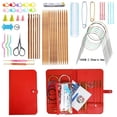 thumbnail image 1 of 100Pcs/22Pcs DIY 22 Sizes Crochet Hooks Needles Stitches Knitting Craft Case Crochet set Weaving Tools Sewing Tools, 1 of 7