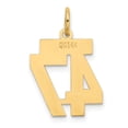 thumbnail image 3 of 14k Yellow Gold Small Polished Number 47 Charm Pendant, 3 of 4