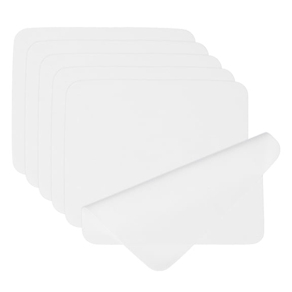 Glasses Cleaning Cloth 6.9" x 5.7" , Microfiber Eyeglasses Cleaner Cloths Soft Suede Wipe Screen, White 6 Pcs