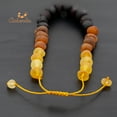 thumbnail image 6 of Amberalia Set of Adult Amber Necklace 17.7" (45cm) and Adjustable knotted Amber Bracelet (6.3" + 3.5") Genuine Baltic Amber, Lab Tested Raw Cherry, 6 of 7