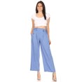 thumbnail image 4 of Women's Basic Wide Leg Elastic Waistband Button Detailing Pants, 4 of 5