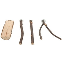 Pretyzoom 1 Set of Bird Perch Accessories Wooden for Canaries and Parrots