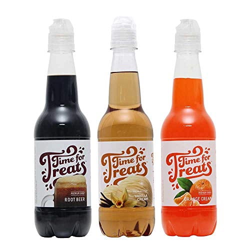 Time for Treats 3Pack Vanilla Cream, Root Beer, Orange Cream Flavored Syrups VKP1106