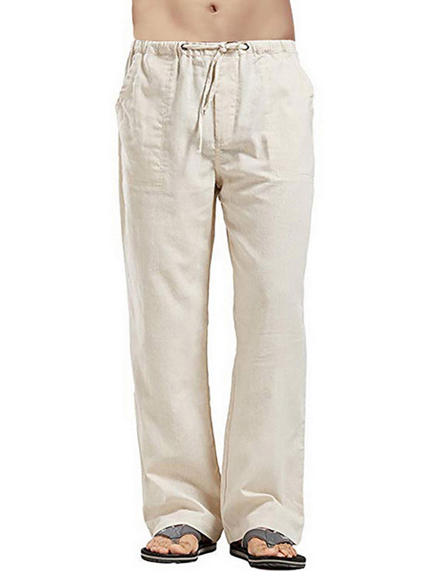 men's linen cargo pants