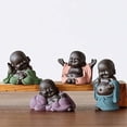 thumbnail image 4 of ORUYROP Collection de Mignons 4 Bouddha Souriant Statue de Bouddha Rieur Figurine Adorable 4 Petit Bouddha le Plus Mignon Bébé Bouddha Super Détails Cadeau pour Te Rendre Heureux (4 Bouddhas), 4 of 7