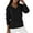 Black, variant on Women Casual Loose Sweater Winter Warm Solid Color Pullover Tops Cable Knitted Long Sleeve V Neck Jumper Grey S