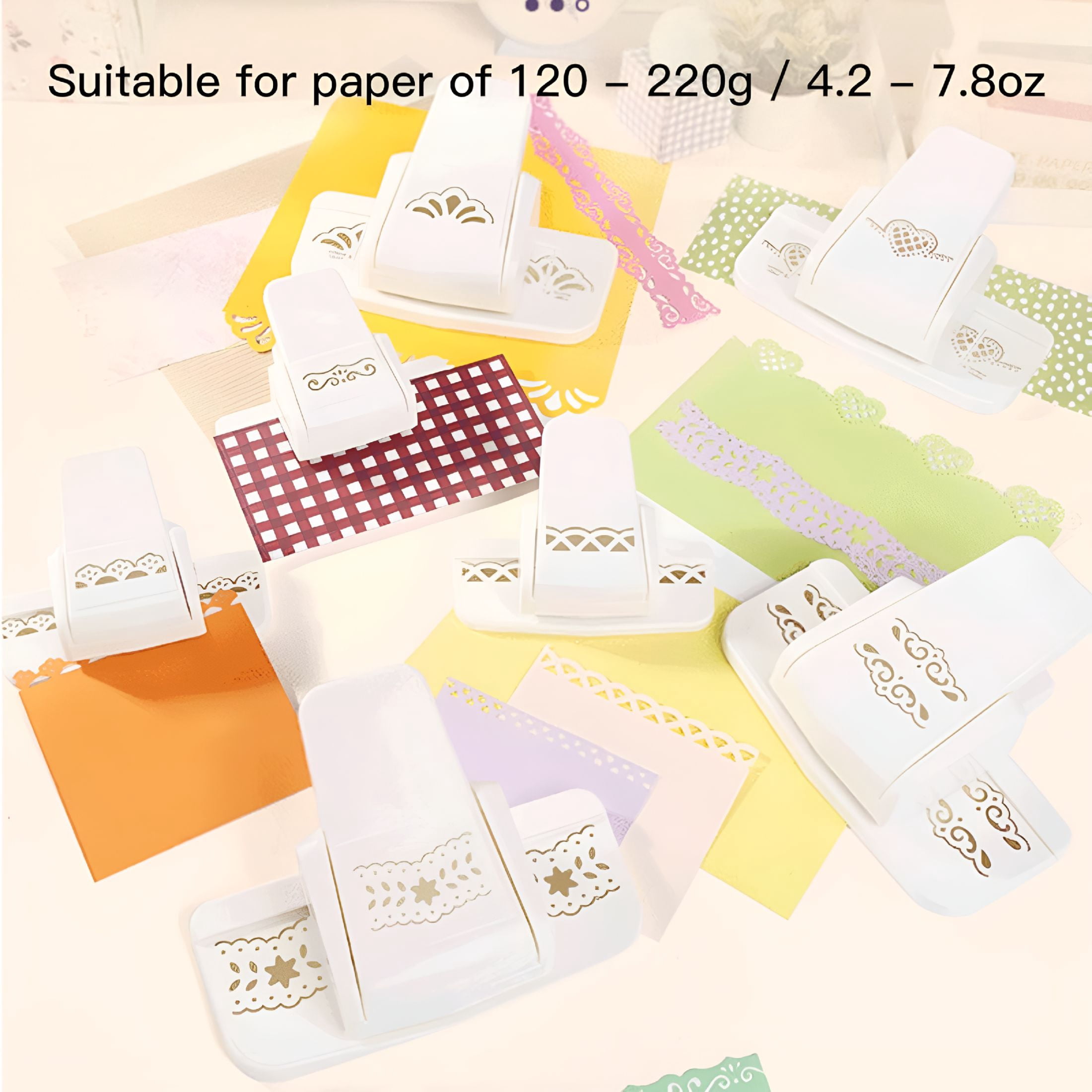 CCOCC Border Punch,Border Craft Punch Flower Design Embossing Punch Tools Scroll Punch for Scrapbooking Wedding Cards Decoration Diy Arts,Paper Craft Punches(Heart)