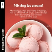 Keto Chow CORE Strawberry Cream (Unsweetened) Ultra Low-Carb Meal Shake, Single Meal