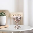 thumbnail image 6 of Goblet Embossed Cup Elegant Cup Glass Drinkware Pink, 6 of 6