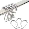 thumbnail image 1 of Stainless Steel Shower Curtain Ring, Set Of 12; Suitable For Shower Curtain Rods With A Diameter Of 3.6cm-SinKeeU, 1 of 1