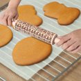 thumbnail image 1 of Christmas Elk Snowman Pattern Wooden Rolling Pin for Baking Cookies Noodle Dough Roller Kitchen, 1 of 8