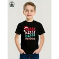 thumbnail image 2 of Colorful Merry Christmas Graphic Kid T-Shirt for Kids Gift, 2 of 5