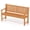 Yellow, variant on Gymax 3-Seater Outdoor Wooden Bench 59'' Large Garden Bench w/ Backrest Armrests Brown