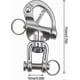 thumbnail image 2 of Stainless Steel Quick Release Snap Shackle for Sailboats, Rotatable Design, 2 Pack, 2 of 5