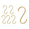 thumbnail image 1 of Ganchos S de latón HMDIUM, set de 6 piezas color dorado, 1 of 6