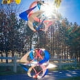 thumbnail image 5 of In the Breeze 2477 — Red, White and Blue Poly Double Vortex Spinner — Mesmerizing and Colorful Hanging Wind Spinner, 5 of 5