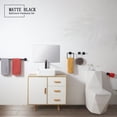 thumbnail image 5 of KOKOSIRI Bath Towel Bar Set Bathroom Hardware Accessories Set Toilet Paper Holder Towel Holder Towel Ring Coat Hook Matte Black B09A5-BK, 5 of 7