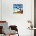 thumbnail image 2 of Square Wall Clock,Lighthouse On The Beach With Seagulls In The Sky,Silent Non-Ticking Wall Clock Decor for Home Office Kitchen Living Room Bedroom(12inch), 2 of 4