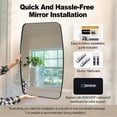 thumbnail image 4 of ANDY STAR Oval Mirrors for Bathroom, 20x30" Black Bathroom Vanity Mirror with Metal Frame, Black Oblong Bathroom Mirror for Over Sink, Modern Anti Rust Wall Mounted, 4 of 9