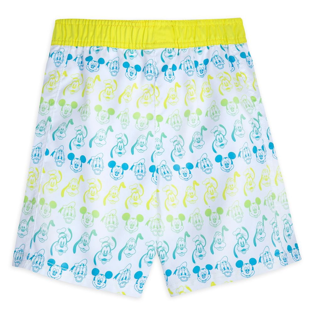 Disney Store Mickey Mouse Donald Pluto & Goofy Swim Trunks Kids Size 4 XS