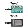 thumbnail image 4 of Milwaukee WI Wisconsin Travel Vacation Stamp Faux Leather Travel Luggage Tag, 4 of 7