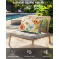 thumbnail image 3 of Vintage Poppy Outdoor Head Resting Pillows with Insert Orange Blue Yellow Floral 2 Pack Waterproof Lumbar Pillows with Adjustable Elastic Strap for Patio Recliner Chaise Beach Chair, 11"x16", 3 of 7