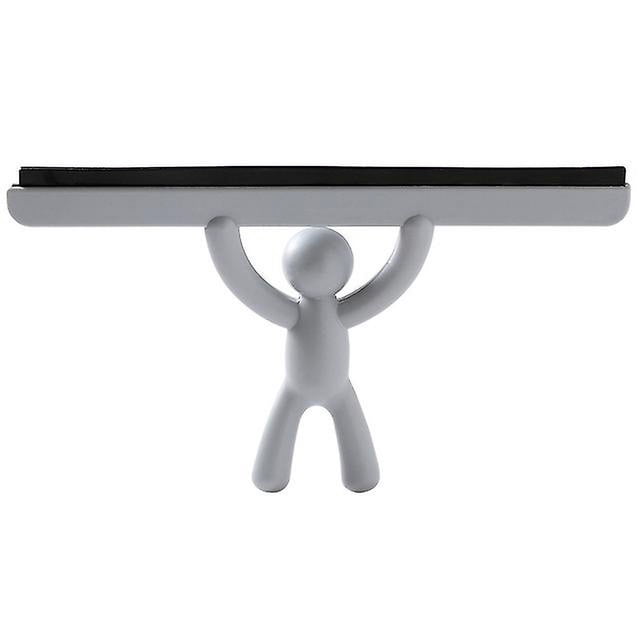 Raspador de vidrio suave creativo, cepillo de ventana, raspador de limpieza para limpieza de ventanas de coche, utensilios para el baño y la cocina, gris