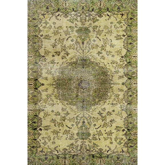 Green Oriental Area Rugs for Living Room Washable Rugs Boho Moroccan Area Rug Soft Neutral Geometric Bohemian Carpet Distressed Indoor Rug for Bedroom Dining Room Office Foldable Nonslip Rug