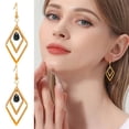 thumbnail image 4 of Dsscvnef Openwork Square Earrings for Teen Girls Minimalist Piercing Studs Earrings, 4 of 9