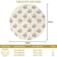 thumbnail image 2 of Pioneer Flower Floral Print Pattern Round Tablecloth 70"x70", Wrinkle Resistant Wipeable Table Cover for Kitchen Dining Room Picnic Patio and Party, 2 of 3