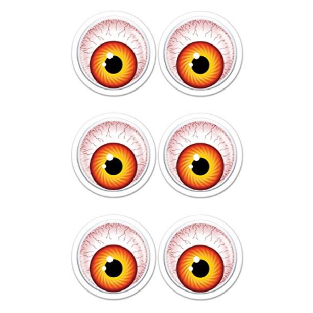 Beistle 00634, 6 Piece Giant Googly Eyes, 6"