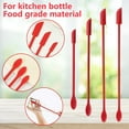 thumbnail image 2 of 3 Pieces Mini Silicone Spatula, Beauty Spatula for Makeup, Rubber Spatula with Spoon, Reusable Thin Jar Spatula Set for Kitchen, Flexible Tiny Spatula for Beauty ( Red), 2 of 5