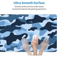 thumbnail image 2 of Navy Blue Camo Gaming Mouse Pad XL, Extended Stitched Edges Mousepad, Large Mouse Mat Desk Pad, Long Non-Slip Rubber Base Mice Pad（31.5x12 Inch）, 2 of 5