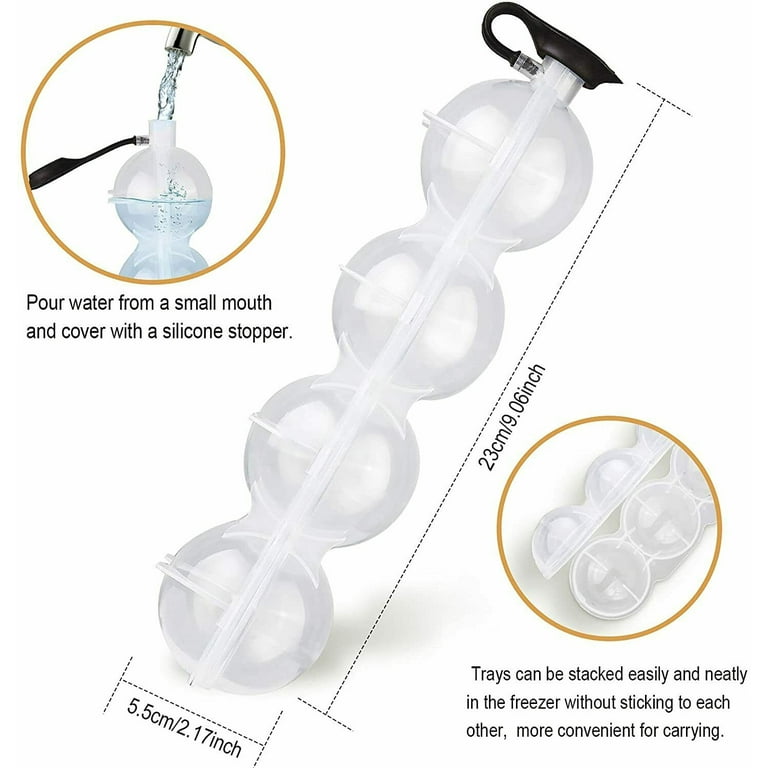 Plastic Round Ice Ball Maker Molds Draining Holes Portable Large Capacity  Ice Hockey Mold Ice Cube Trays Box Kitchen Accessories - AliExpress