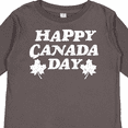 thumbnail image 4 of Inktastic Happy Canada Day with Distressed Maple Leaves Boys or Girls Long Sleeve Toddler T-Shirt, 4 of 5