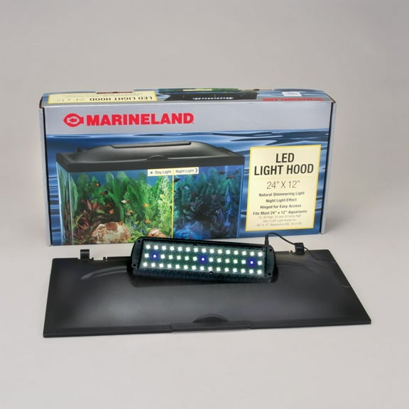 Aquarium Hood, Full, Led, For 20- Or 55-Gal Tank